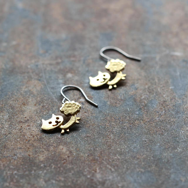 thuthu appetizing しっぽがくもねこ｜ピアス｜イヤリング｜P403